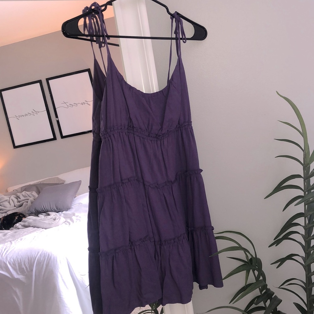 Purple ruffle dress